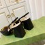 Gucci Slingback Pumps 75mm in Black Leather with Horsebit