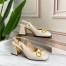 Gucci Slingback Pumps 75mm in White Leather with Horsebit