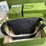 Gucci Belt Bag in Black GG Embossed Perforated Leather
