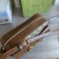 Gucci Horsebit 1955 Small Shoulder Bag in GG Canvas with Brown Leather