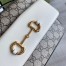 Gucci Horsebit 1955 Small Shoulder Bag in GG Canvas with White Leather
