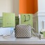 Gucci Horsebit 1955 Small Shoulder Bag in GG Canvas with White Leather
