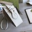 Gucci Horsebit 1955 Small Shoulder Bag in GG Canvas with White Leather
