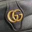 Gucci Small Shoulder Bag in Black Leather with Double G