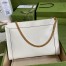 Gucci Small Shoulder Bag in White Leather with Double G