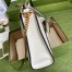 Gucci Small Shoulder Bag in White Leather with Double G