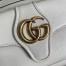 Gucci Small Shoulder Bag in White Leather with Double G