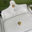 Gucci Small Shoulder Bag in White Leather with Double G