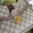 Gucci Ophidia GG Small Top Handle Bag in GG Canvas with Brown Leather