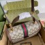 Gucci Ophidia GG Small Top Handle Bag in GG Canvas with Brown Leather