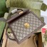 Gucci Ophidia GG Small Top Handle Bag in GG Canvas with Brown Leather