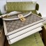 Gucci Ophidia GG Small Top Handle Bag in GG Canvas with White Leather