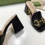 Gucci Horsebit Slide Sandals 75mm in Black Leather