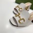 Gucci Horsebit Slide Sandals 75mm in White Leather