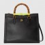 Gucci Diana Medium Tote Bag in Black Leather