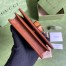 Gucci Diana Card Case Wallet In Brown Calfskin