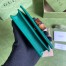 Gucci Diana Card Case Wallet In Green Calfskin