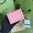 Gucci Diana Card Case Wallet In Pink Calfskin