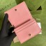 Gucci Diana Card Case Wallet In Pink Calfskin
