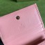 Gucci Diana Card Case Wallet In Pink Calfskin