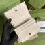 Gucci Diana Card Case Wallet In White Calfskin