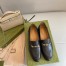 Gucci Women's Interlocking G Horsebit Loafers In Black Leather