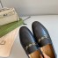 Gucci Women's Interlocking G Horsebit Loafers In Black Leather
