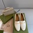 Gucci Women's Interlocking G Horsebit Loafers In White Leather