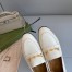 Gucci Women's Interlocking G Horsebit Loafers In White Leather