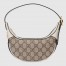 Gucci Ophidia GG Mini Hobo Bag in GG Canvas with White Leather
