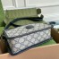 Gucci Shoulder Bag in Blue GG Supreme with Interlocking G