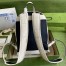 Gucci Men's Medium Backpack In White GG Embossed Leather