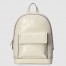 Gucci Men's Medium Backpack In White GG Embossed Leather