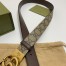 Gucci GG Marmont Reversible Belt 38MM in GG Supreme with Brown Leather
