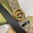 Gucci GG Marmont Reversible Belt 38MM in GG Supreme with Black Leather