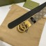 Gucci GG Marmont Reversible Belt 38MM in GG Supreme with Black Leather