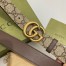 Gucci GG Marmont Reversible Belt 30MM in GG Supreme with Brown Leather