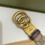 Gucci GG Marmont Reversible Belt 30MM in GG Supreme with Brown Leather