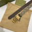 Gucci GG Marmont Reversible Belt 30MM in GG Supreme with Brown Leather