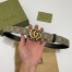 Gucci GG Marmont Reversible Belt 30MM in GG Supreme with Black Leather