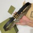 Gucci GG Marmont Reversible Belt 30MM in GG Supreme with Black Leather