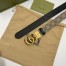 Gucci GG Marmont Reversible Belt 30MM in GG Supreme with Black Leather