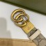 Gucci GG Marmont Reversible Belt 30MM in GG Supreme with White Leather