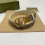 Gucci GG Marmont Reversible Belt 30MM in GG Supreme with White Leather