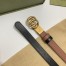 Gucci GG Marmont Reversible Belt 20MM in Pink/Black Leather