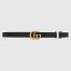 Gucci GG Marmont Reversible Belt 20MM in Black/White Leather