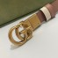 Gucci GG Marmont Reversible Belt 20MM in White/Pink/ Leather
