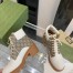 Gucci Ankle Boots in Beige GG Supreme with White Leather
