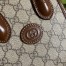 Gucci Mini Tote Bag in Beige GG Supreme Canvas with Brown Leather