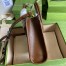 Gucci Mini Tote Bag in Beige GG Supreme Canvas with Brown Leather